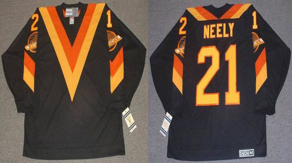 2019 Men Vancouver Canucks #21 Neely Black CCM NHL jerseys